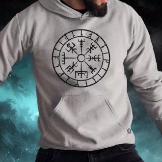 Vegvísir fekete férfi pulóver