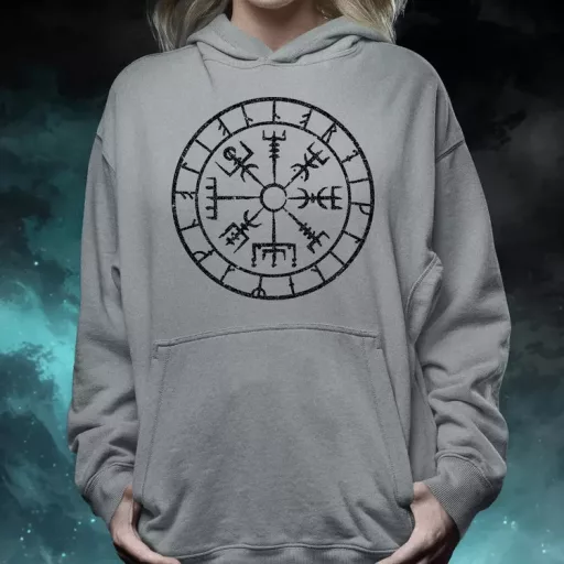Vegvísir fekete női pulóver
