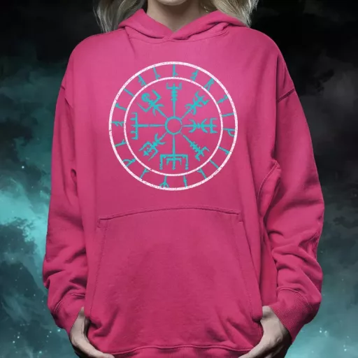 Vegvísir türkiz női pulóver