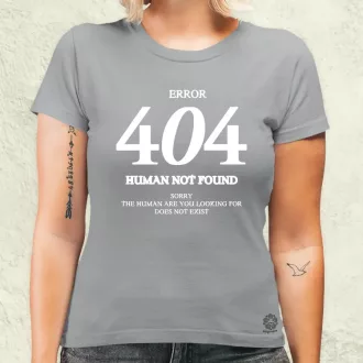 Human not found fehér női póló