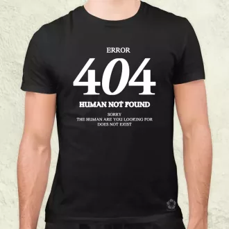 Human not found fehér férfi póló