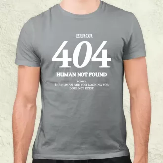 Human not found fehér férfi póló
