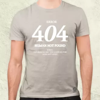 Human not found fehér férfi póló