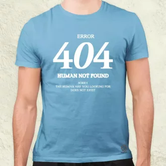 Human not found fehér férfi póló
