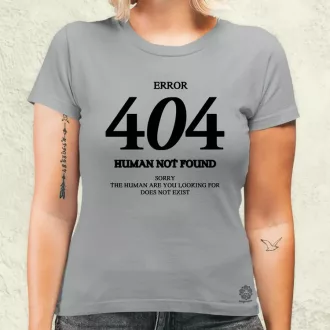 Human not found fekete női póló