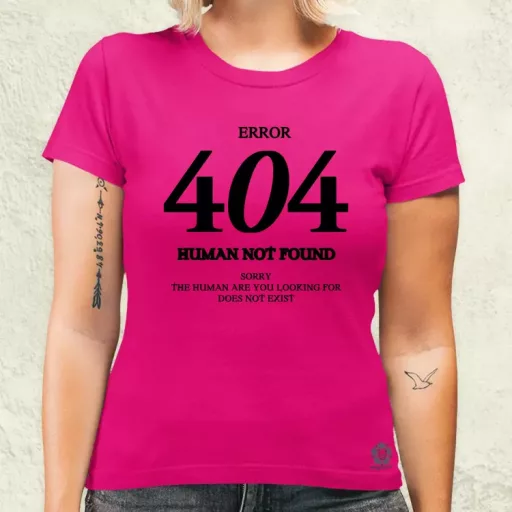 Human not found fekete női póló
