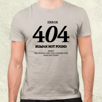 Human not found fekete férfi póló