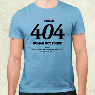 Human not found fekete férfi póló