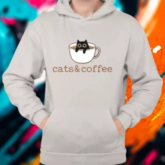 Cats and Coffee férfi pulóver