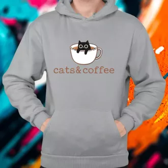 Cats and Coffee férfi pulóver