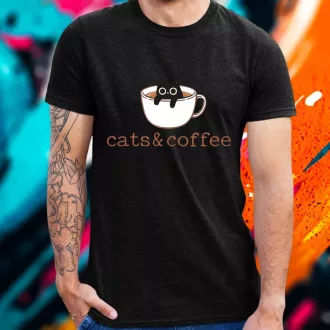 Cats and Coffee férfi póló