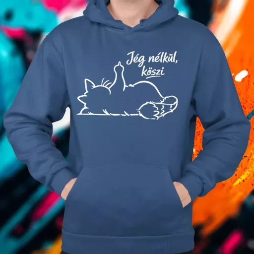 Jég nélkül, köszi fehér férfi pulóver