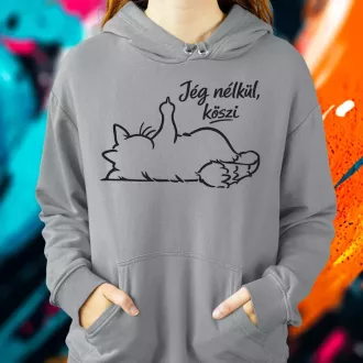 Jég nélkül, köszi fekete női pulóver