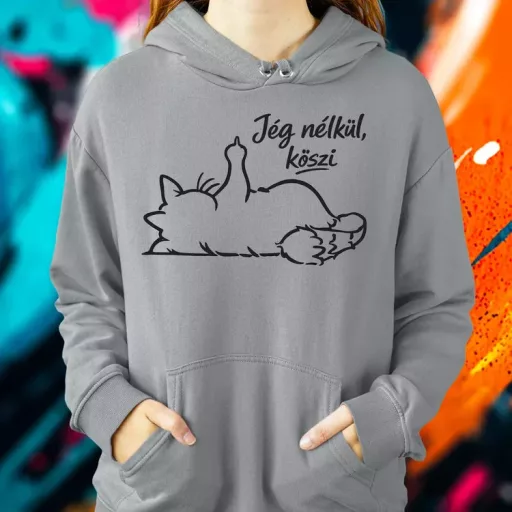 Jég nélkül, köszi fekete női pulóver