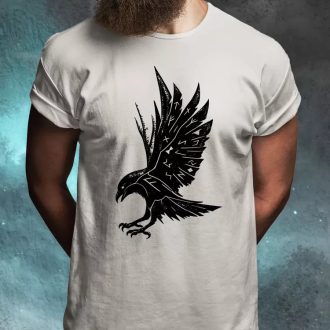 Fekete holló férfi póló