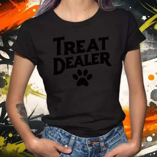 Treat Dealer fekete női póló
