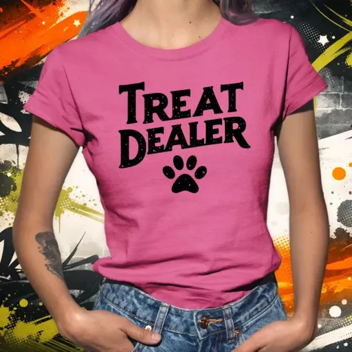 Treat Dealer fekete női póló