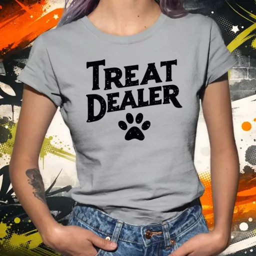 Treat Dealer fekete női póló