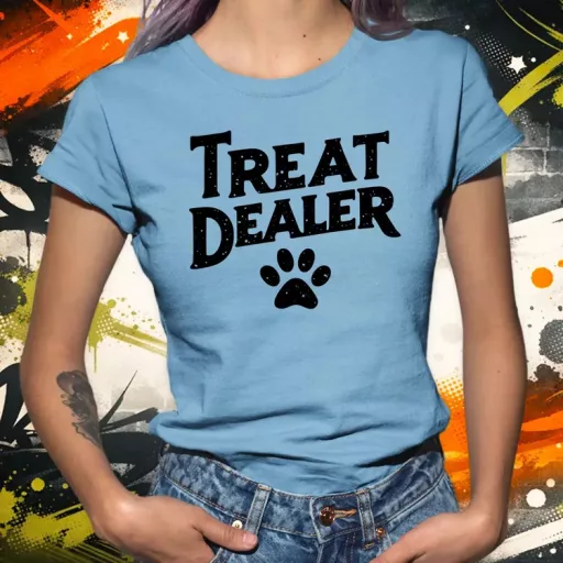 Treat Dealer fekete női póló