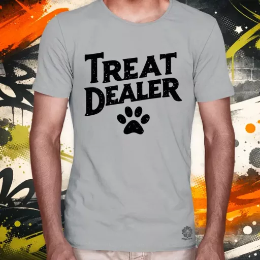 Treat Dealer fekete férfi póló