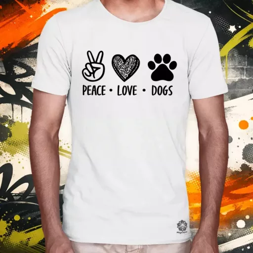 Peace Love Dogs férfi póló