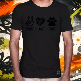 Peace Love Dogs férfi póló