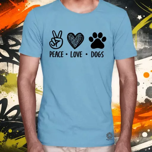 Peace Love Dogs férfi póló