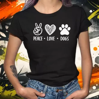 Peace Love Dogs női póló