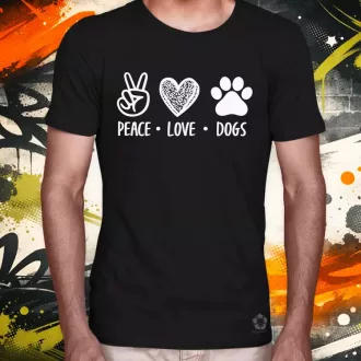 Peace Love Dogs férfi póló