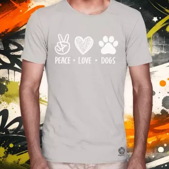 Peace Love Dogs férfi póló