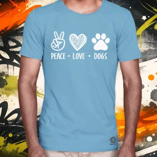 Peace Love Dogs férfi póló