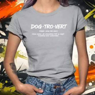 Dogtrovert fehér női póló