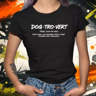 Dogtrovert fehér női póló