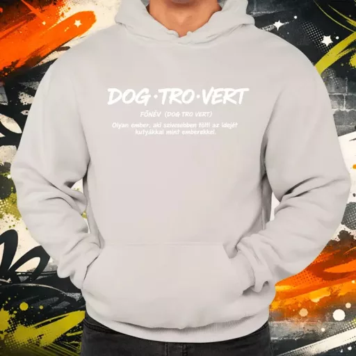 Dogtrovert fehér férfi pulóver