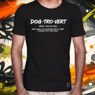 Dogtrovert fehér férfi póló