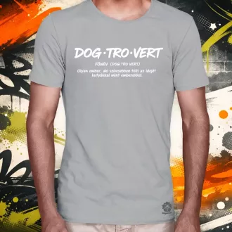 Dogtrovert fehér férfi póló