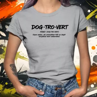 Dogtrovert fekete női póló