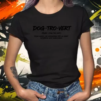 Dogtrovert fekete női póló