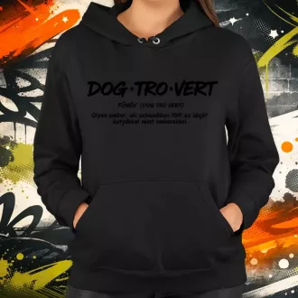 Dogtrovert fekete női pulóver