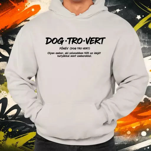 Dogtrovert fekete férfi pulóver