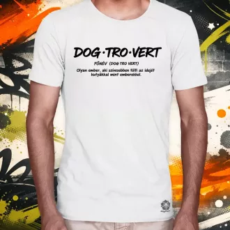 Dogtrovert fekete férfi póló