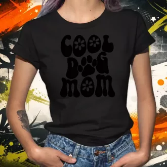 Dog mum fekete női póló