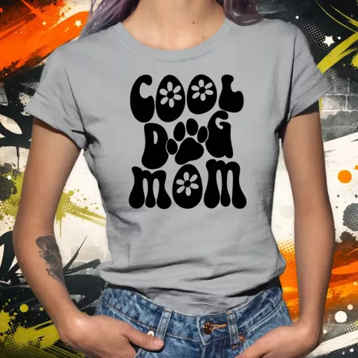 Dog mum fekete női póló