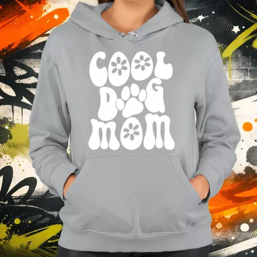 Dog mum fehér női pulóver