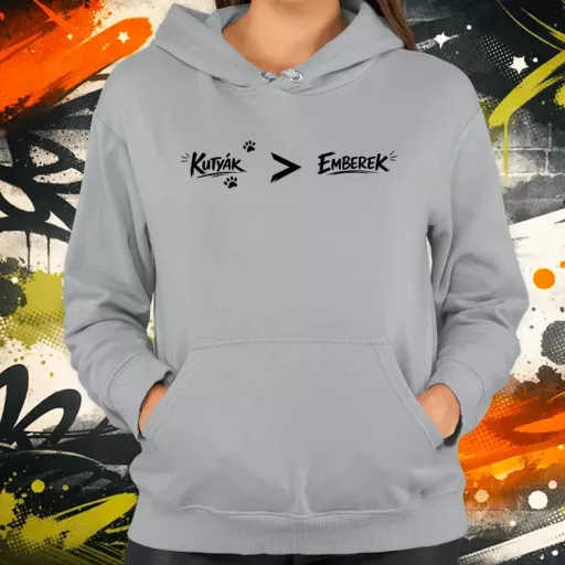 Kutyák és emberek fekete női pulóver