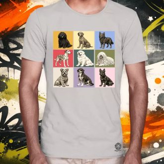 Popart Magyar kutyák férfi póló