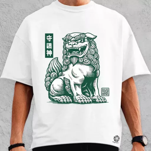 Shisa védelem és szerencse oversize póló