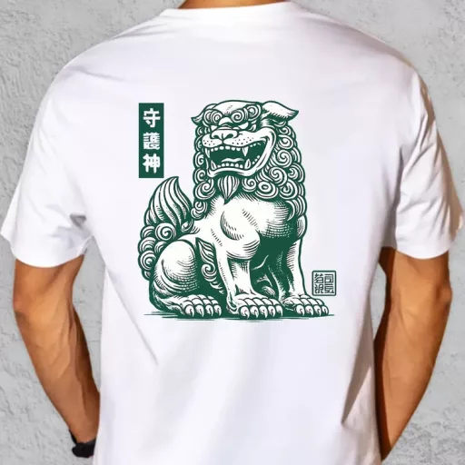 Shisa védelem és szerencse oversize póló