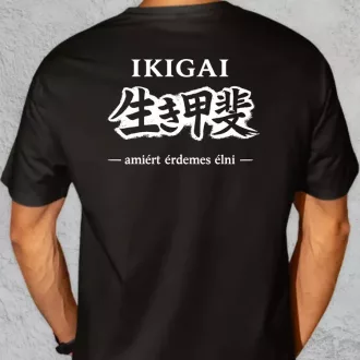 Ikigai fehér oversize póló
