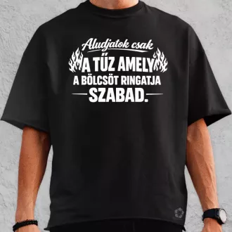 Aludjatok csak fehér oversize póló